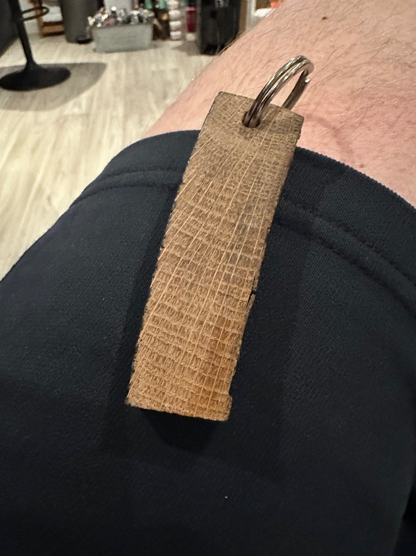 TBM Branded Solid Oak Cask Keyring image 1